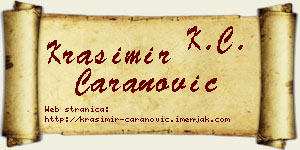 Krasimir Caranović vizit kartica